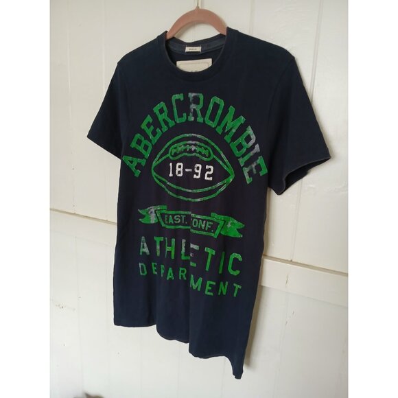 Vintage Abercrombie & Fitch Athletic Dept Mens T-Shirt Large Muscle Navy Blue* - Picture 3 of 14